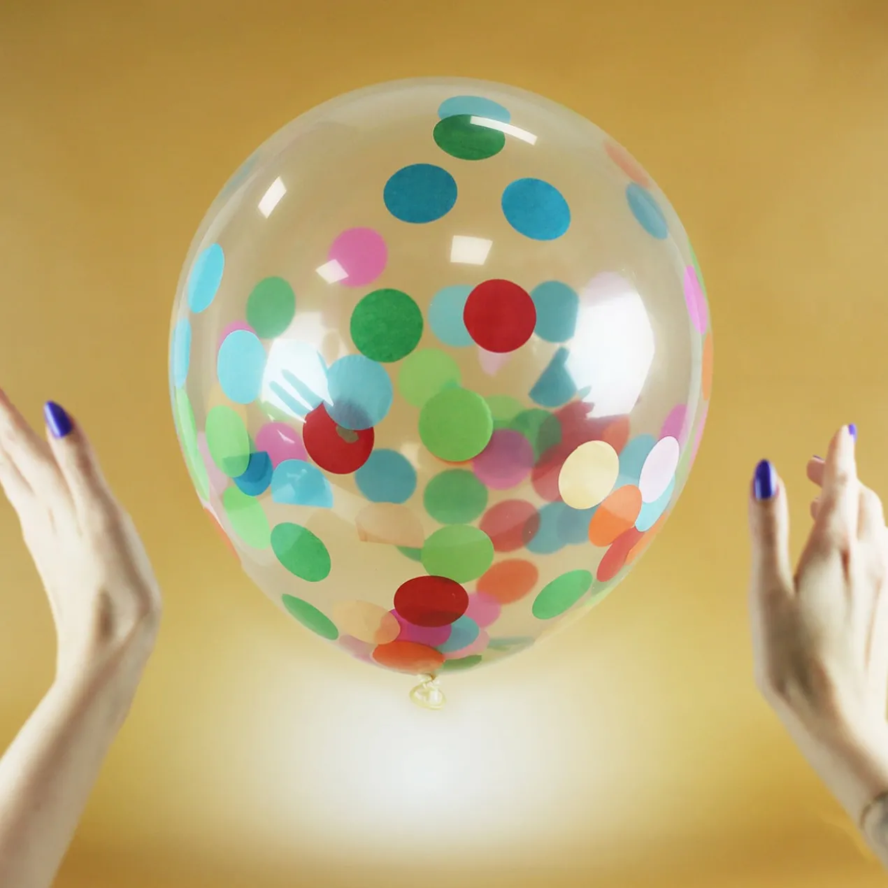 Ballons mit buntem Konfetti 30 cm - 4 Stück