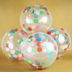 Ballons mit buntem Konfetti 30 cm - 4 Stück
