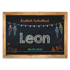 Banner zur Einschulung mit Name und Wunschtext