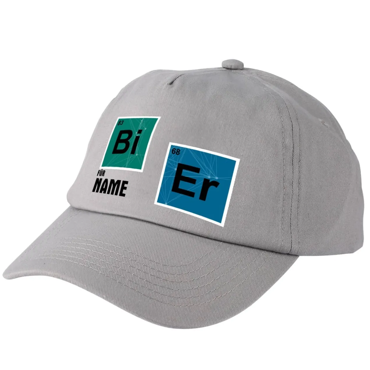 Basecap Periodensystem Bier mit Namensaufdruck