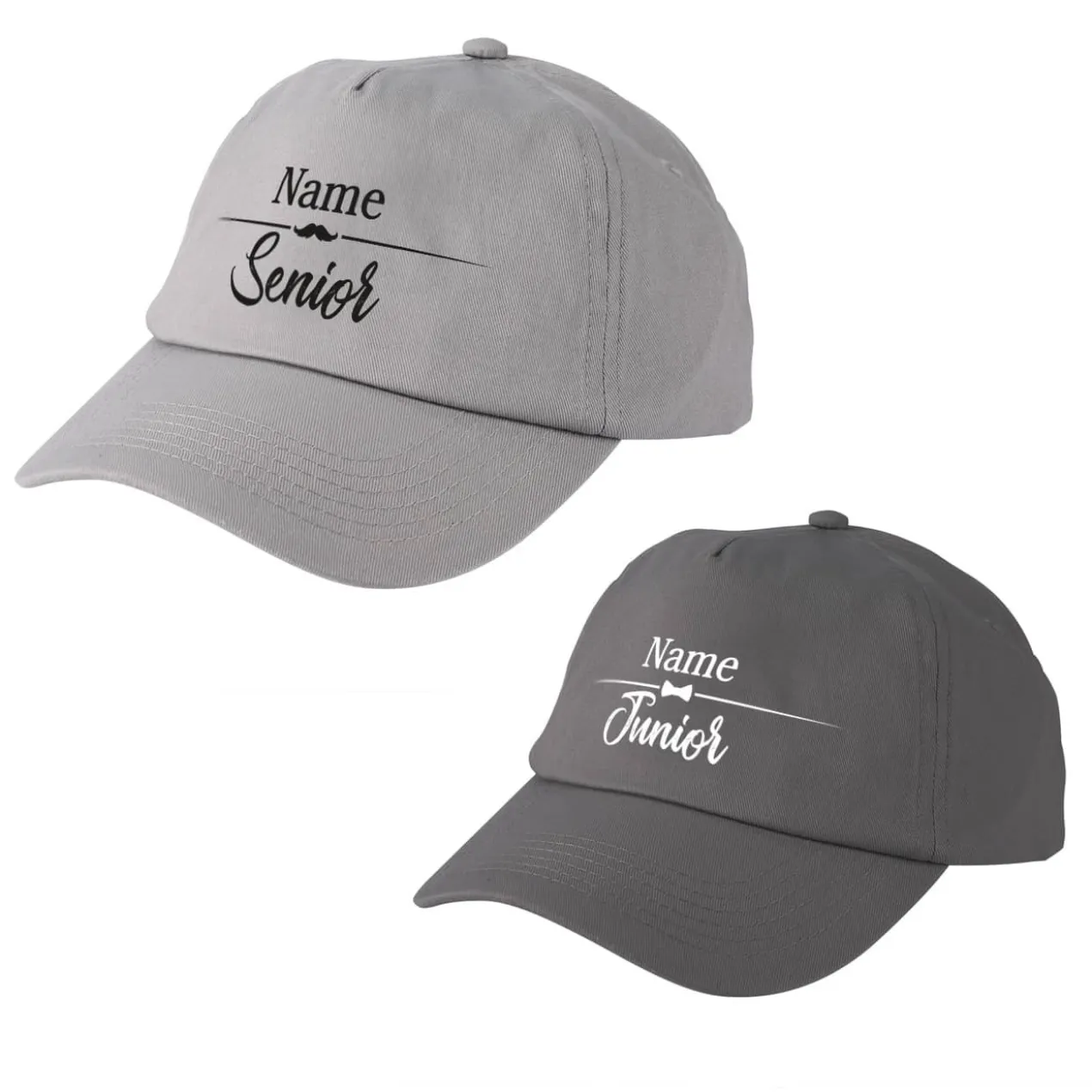 Basecap Set Senior und Junior mit Name