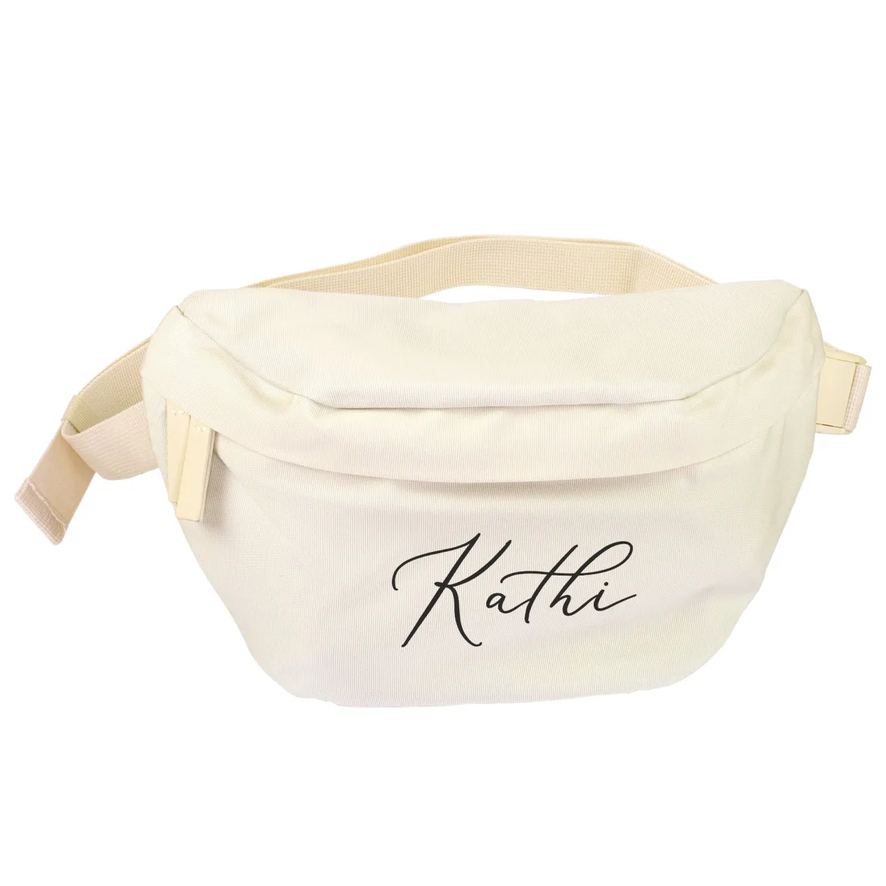 Bauchtasche als Geschenk für Frauen | Personalisierte Gürteltasche für JGA & Geburtstag in Beige Rosa