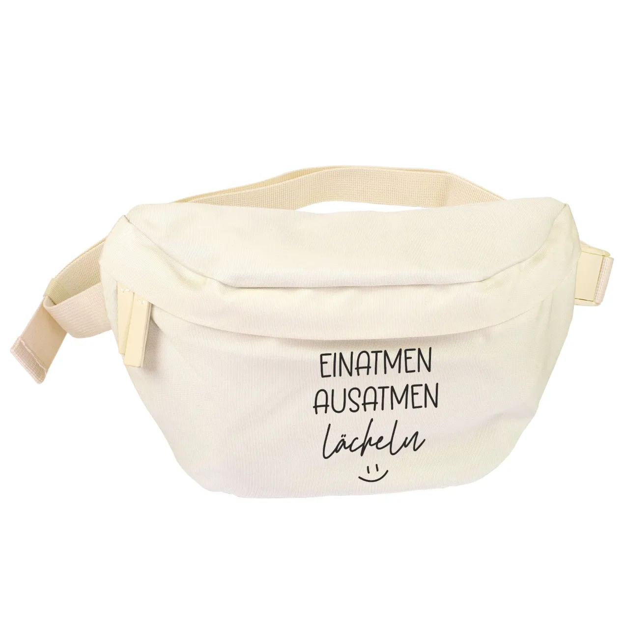 Bauchtasche 'Einatmen Ausatmen Lächeln' | Crossbody Tasche als lustiges Geschenk für Frauen & Kollegen