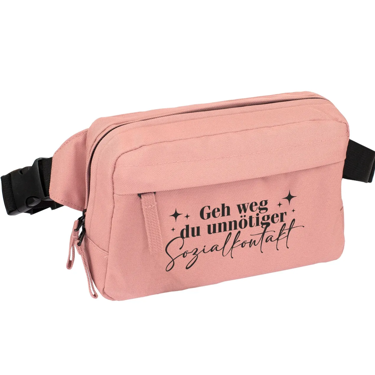 Bauchtasche 'Unnötiger Sozialkontakt' | Umhängetasche als lustiges Geschenk für Frauen mit Farbwahl
