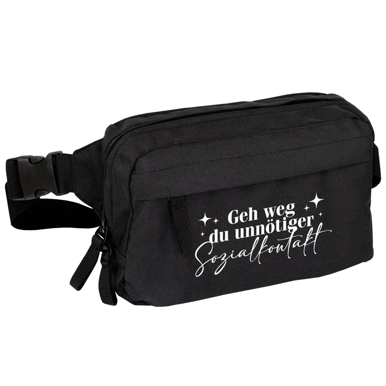 Bauchtasche 'Unnötiger Sozialkontakt' | Umhängetasche als lustiges Geschenk für Frauen mit Farbwahl