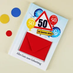 Büchlein Alles Gute zum 50. mit Platz für Geldgeschenk