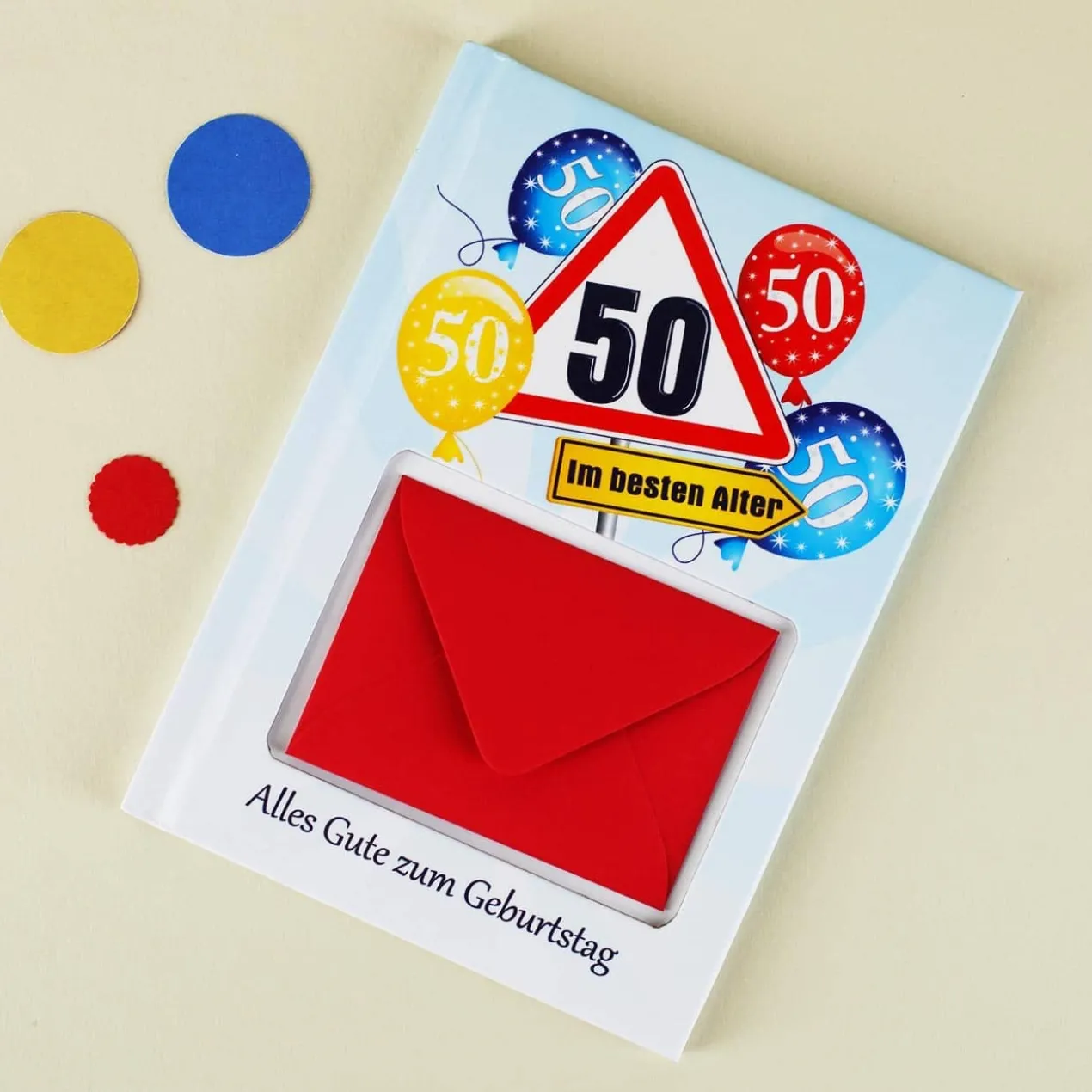 Büchlein Alles Gute zum 50. mit Platz für Geldgeschenk