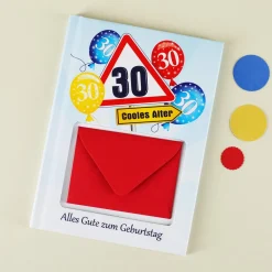 Büchlein Alles Gute zum 30. mit Platz für Geldgeschenk