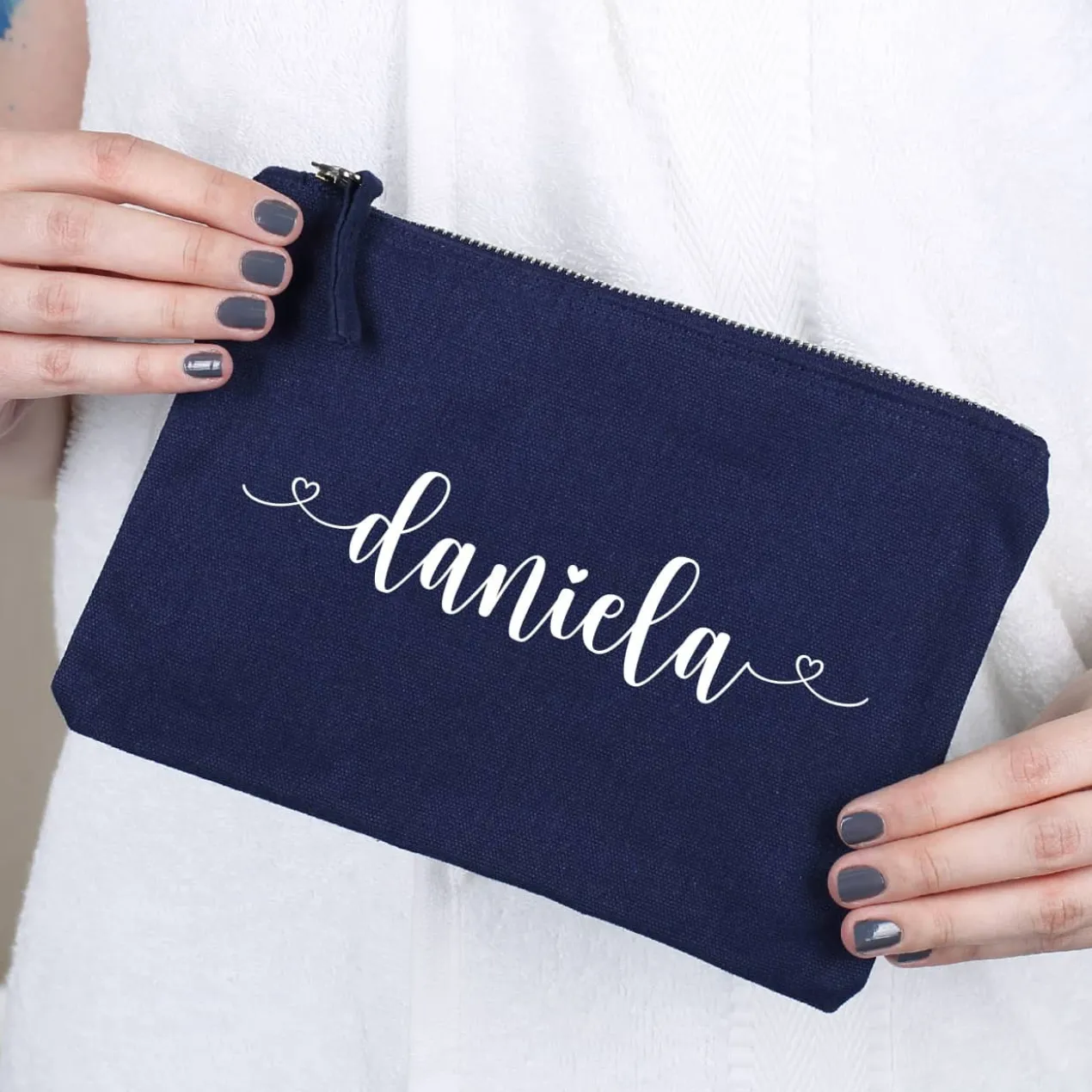 Beautycase in 5 Farben mit Namensaufdruck