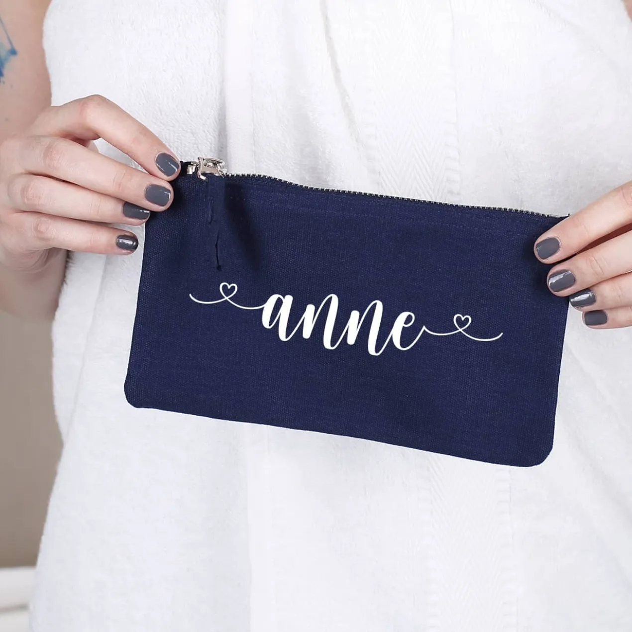 Beautycase in 5 Farben mit Namensaufdruck