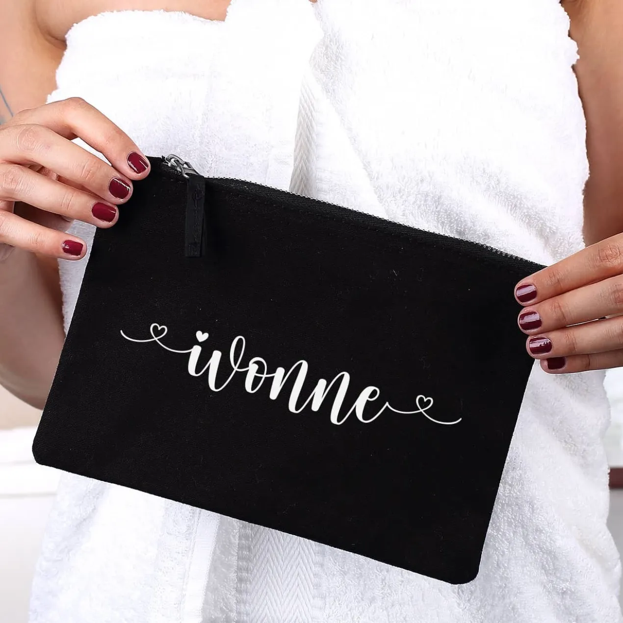 Beautycase in 5 Farben mit Namensaufdruck