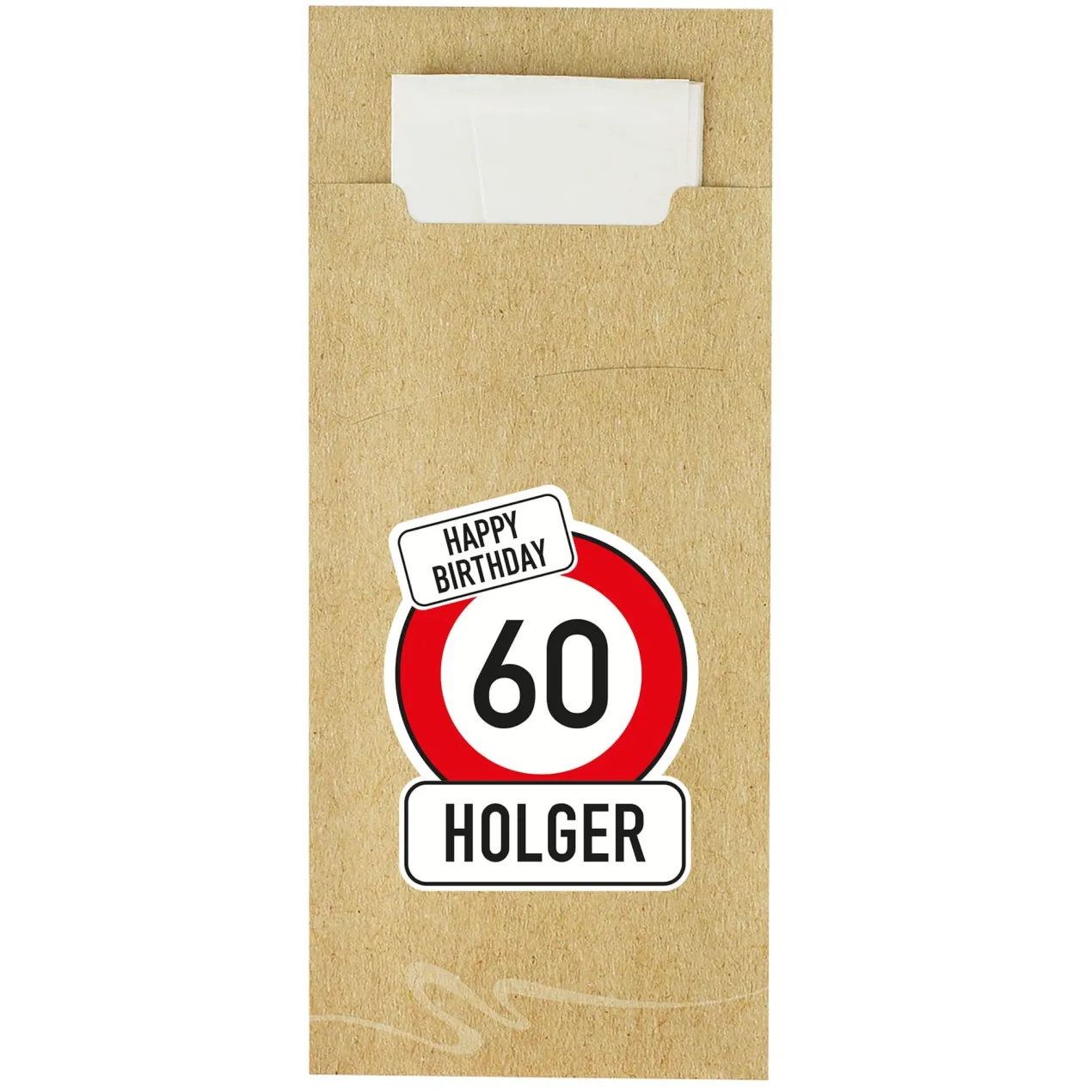 Bedruckte Bestecktaschen im 10-er Set zum Geburtstag