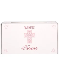 Bedruckte Briefbox zu religiösem Anlass mit Wunschname