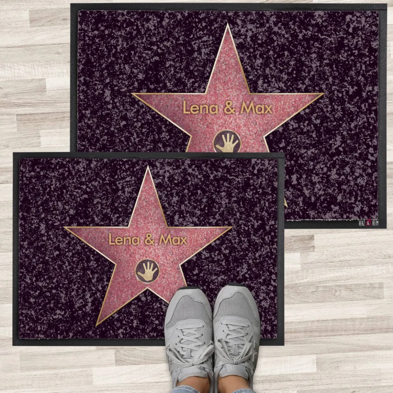 Bedruckte Fußmatte mit Name personalisiert - Walk Of Fame