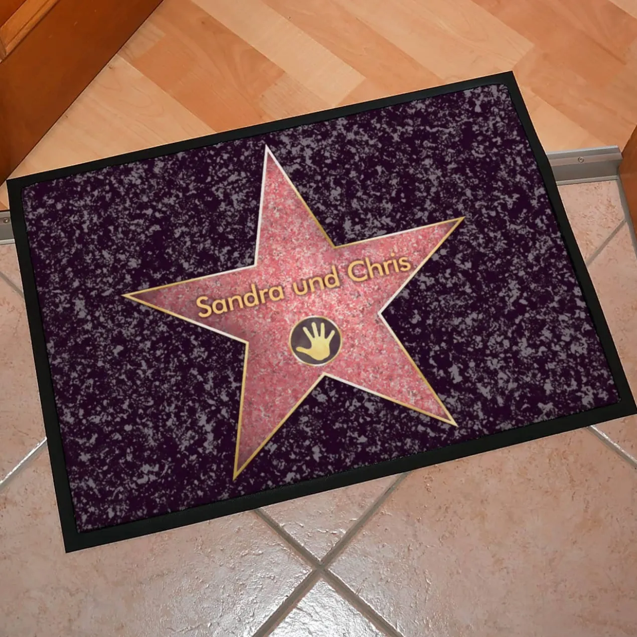 Bedruckte Fußmatte mit Name personalisiert - Walk Of Fame