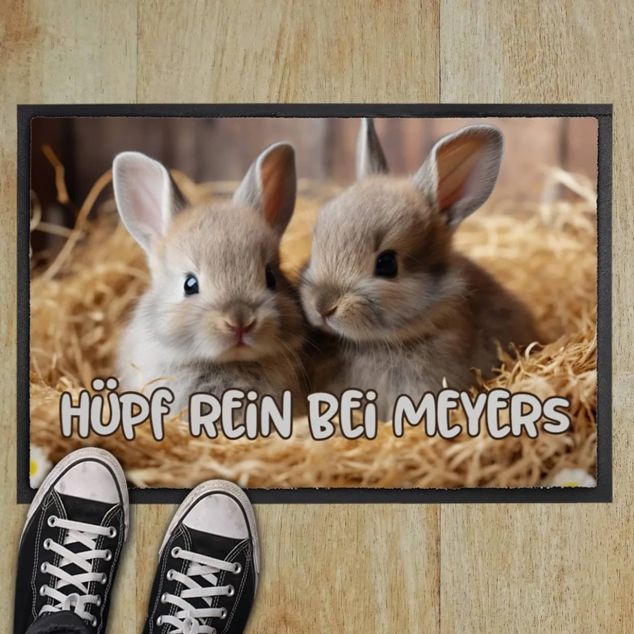 Bedruckte Fußmatten für den Frühling mit Ihrem Text - 6 Motive zur Auswahl