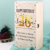 Bedruckte Holzbox als Geschenkverpackung zum Geburtstag