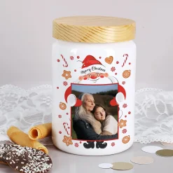 Bedruckte Keksdose mit weihnachtlichem Fotomotiv