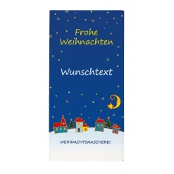 Bedruckte Schokolade als Geschenk zu Weihnachten mit persönlichem Grußtext