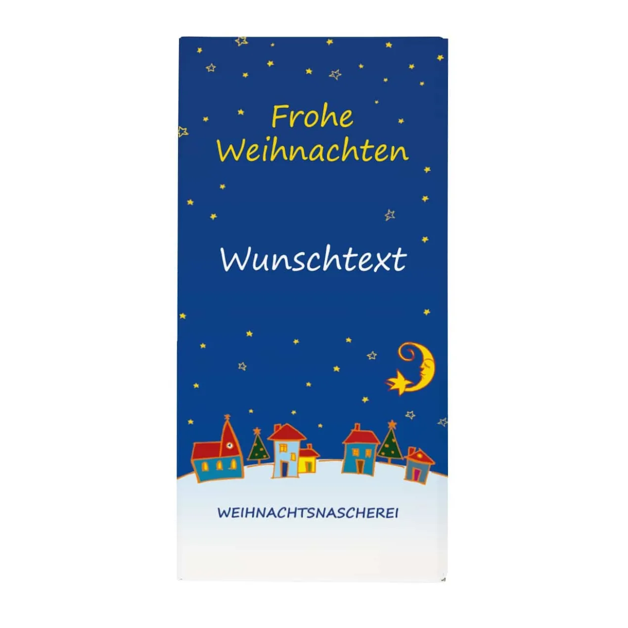 Bedruckte Schokolade als Geschenk zu Weihnachten mit persönlichem Grußtext