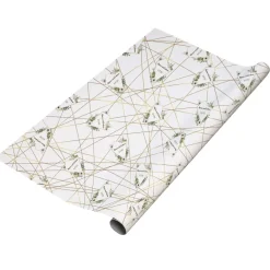 Bedrucktes Geschenkpapier zur Hochzeit mit Blüten Name und Datum
