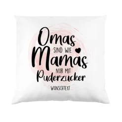 Bedrucktes Kissen für Oma mit Ihrem Wunschtext