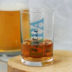 Bedrucktes Schnapsglas mit Ihrem Wunschnamen - Papa seit...