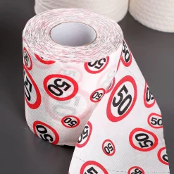 bedrucktes Toilettenpapier zum 50. Geburtstag