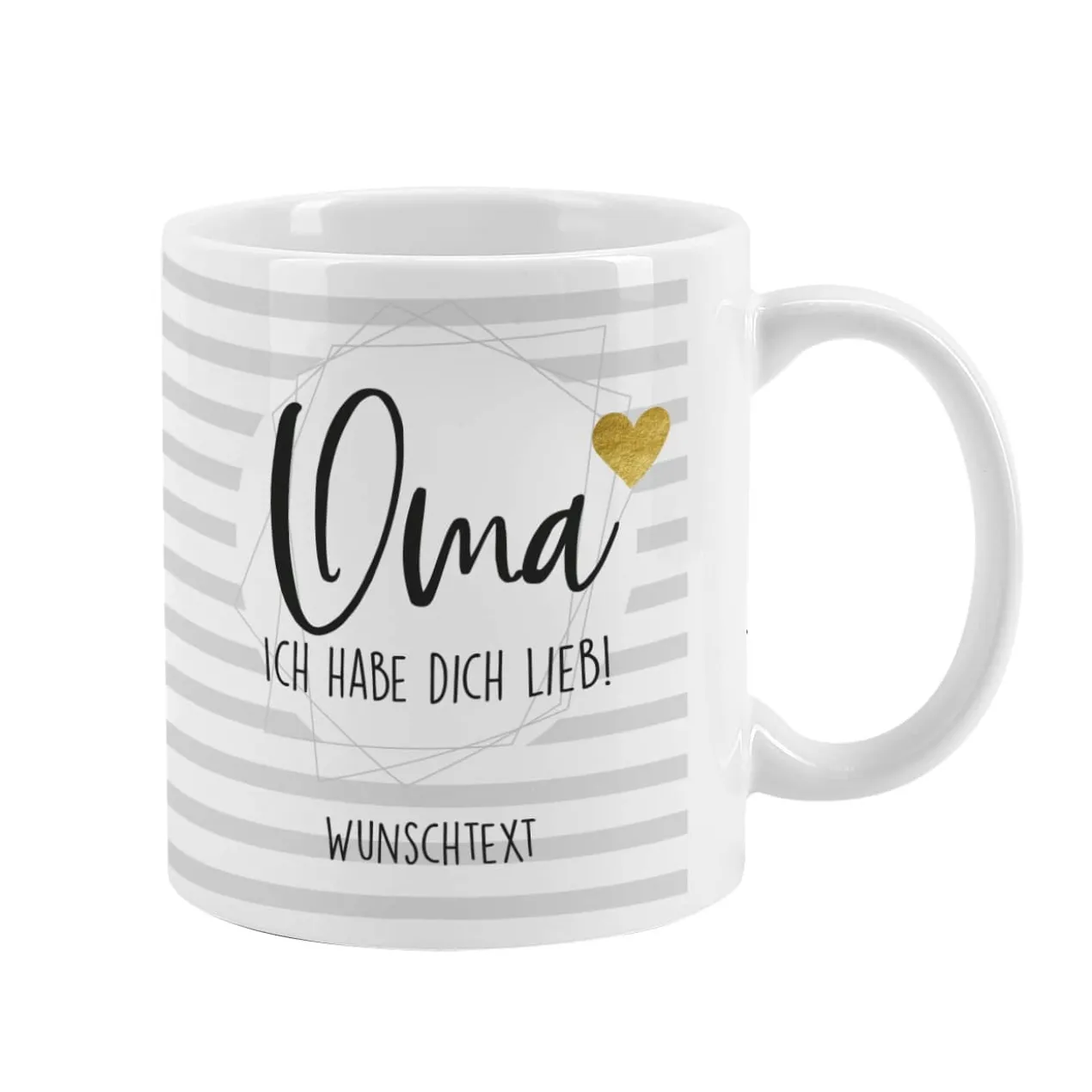 Bedruckte Tasse - Oma wir haben dich lieb - mit Wunschtext