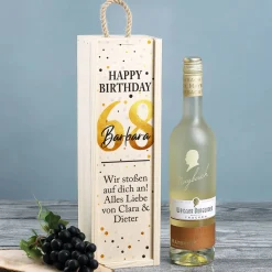 Bedruckte Weinbox mit Maybach Wein zum Geburtstag