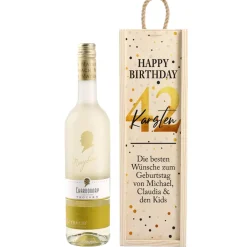 Bedruckte Weinbox mit Maybach Wein zum Geburtstag