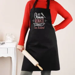Bei Oma schmeckt's am besten! Schürze mit Namensaufdruck