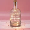 Beleuchtete Flasche mit 3 Zeilen Wunschtext graviert