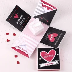Überraschungsbox zum Valentinstag für Gutscheine und romantische Wünsche
