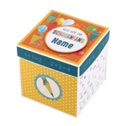 Überraschungsbox zur Einschulung mit Name