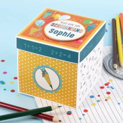 Überraschungsbox zur Einschulung mit Name