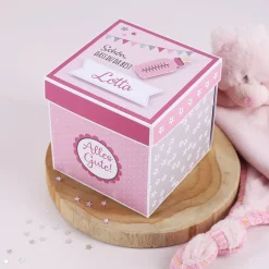 Überraschungsbox zur Geburt, Babygeschenk für Mädchen
