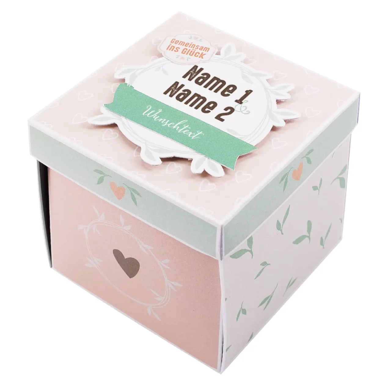 Überraschungsbox zur Hochzeit für Geldgeschenk, Gutscheine und Glückwünsche
