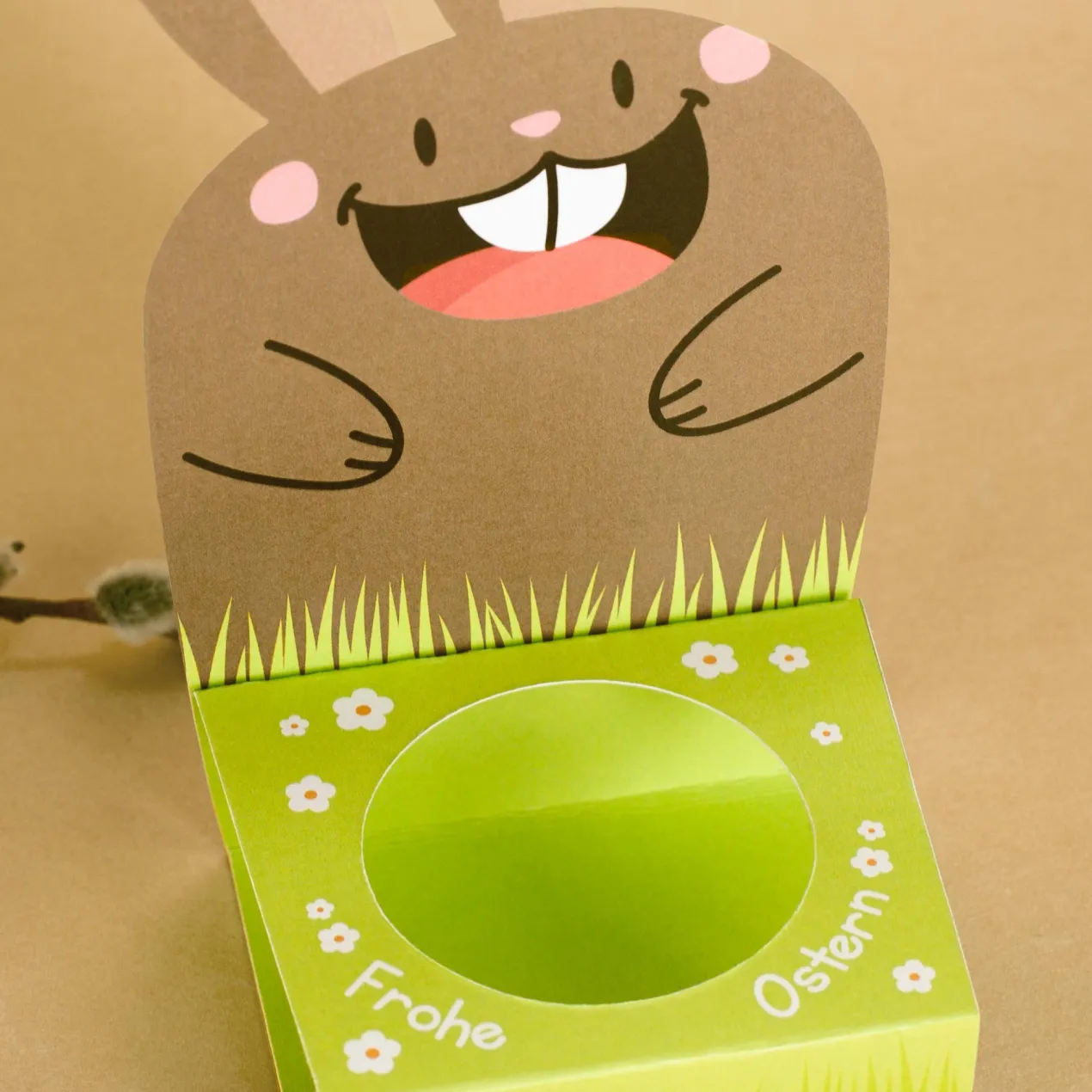 Überraschungsei mit personalisierter Geschenkverpackung zu Ostern | Osterhase "Frohe Ostern"