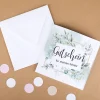 Besondere Gutscheinkarte mit Watercolor Elementen und 3 Zeilen Wunschtext