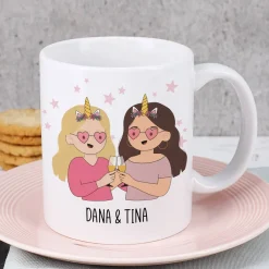 Beste Freundinnen Tasse mit auswählbaren Figuren und Sprüchen