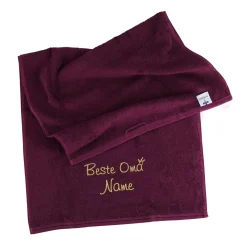 Beste Oma - Handtuch mit Name bestickt, 3 Größen zur Auswahl