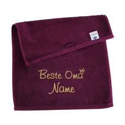 Beste Oma - Handtuch mit Name bestickt, 3 Größen zur Auswahl