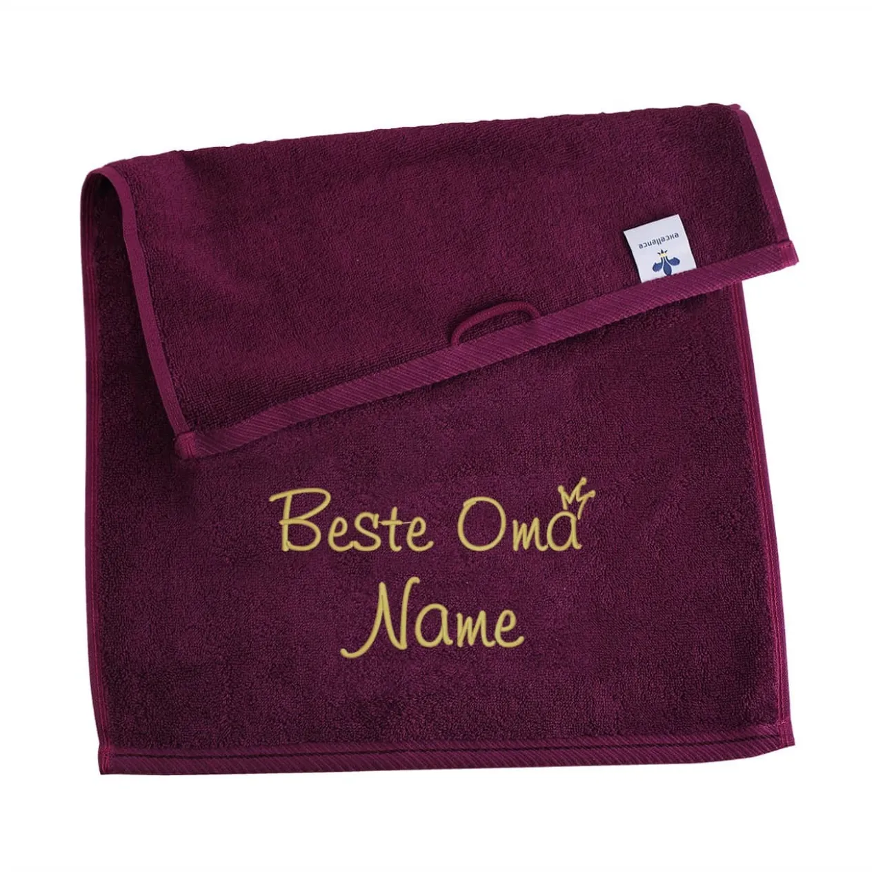 Beste Oma - Handtuch mit Name bestickt, 3 Größen zur Auswahl