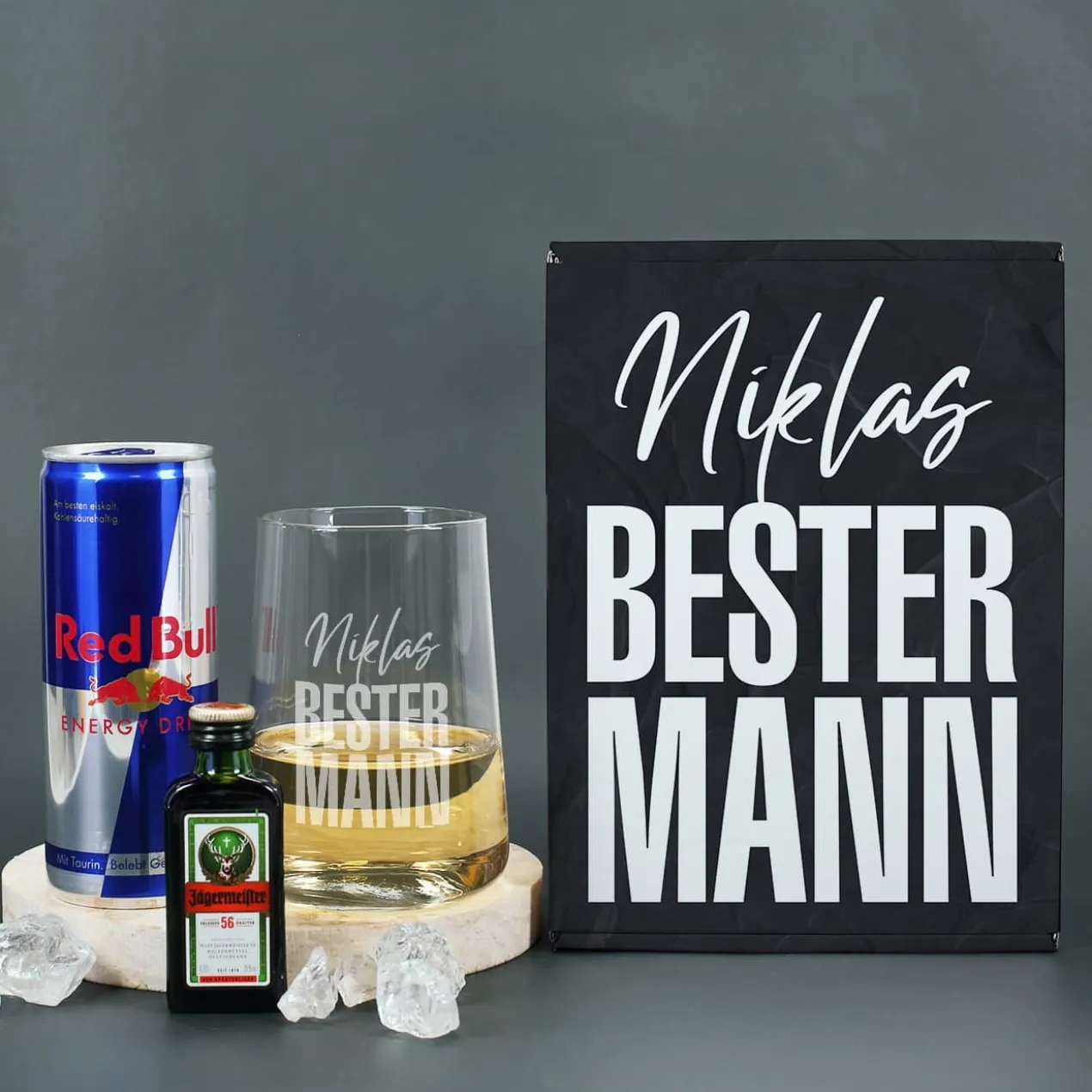Bester Mann - Geschenkset mit Red Bull und Jägermeister