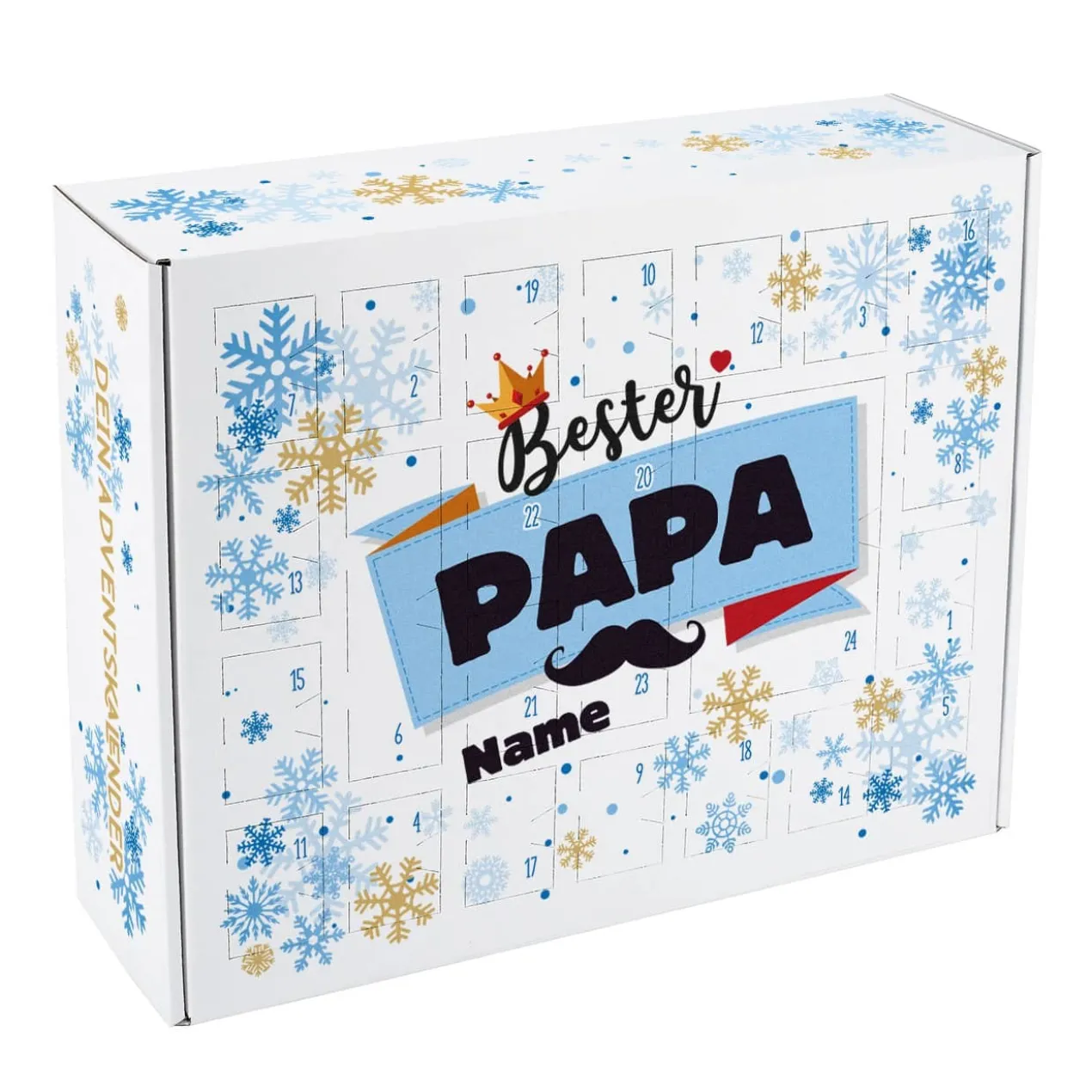Bester Papa - Adventskalender zum selbst Befüllen mit Name