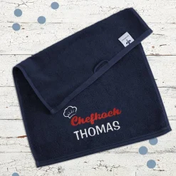 Besticktes Chefkoch-Handtuch mit Name 30x50cm