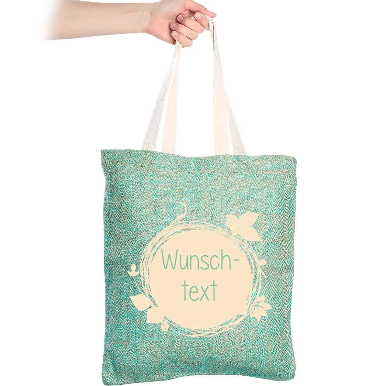 Beutel aus Jute mit persönlichem Aufdruck