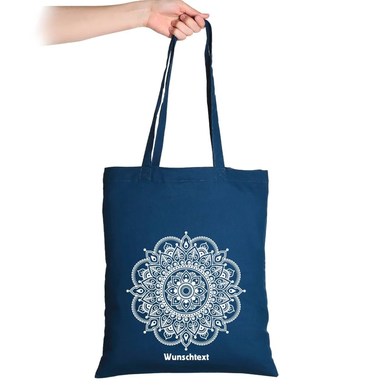 Beutel in 6 Farben mit Mandala und Wunschtext
