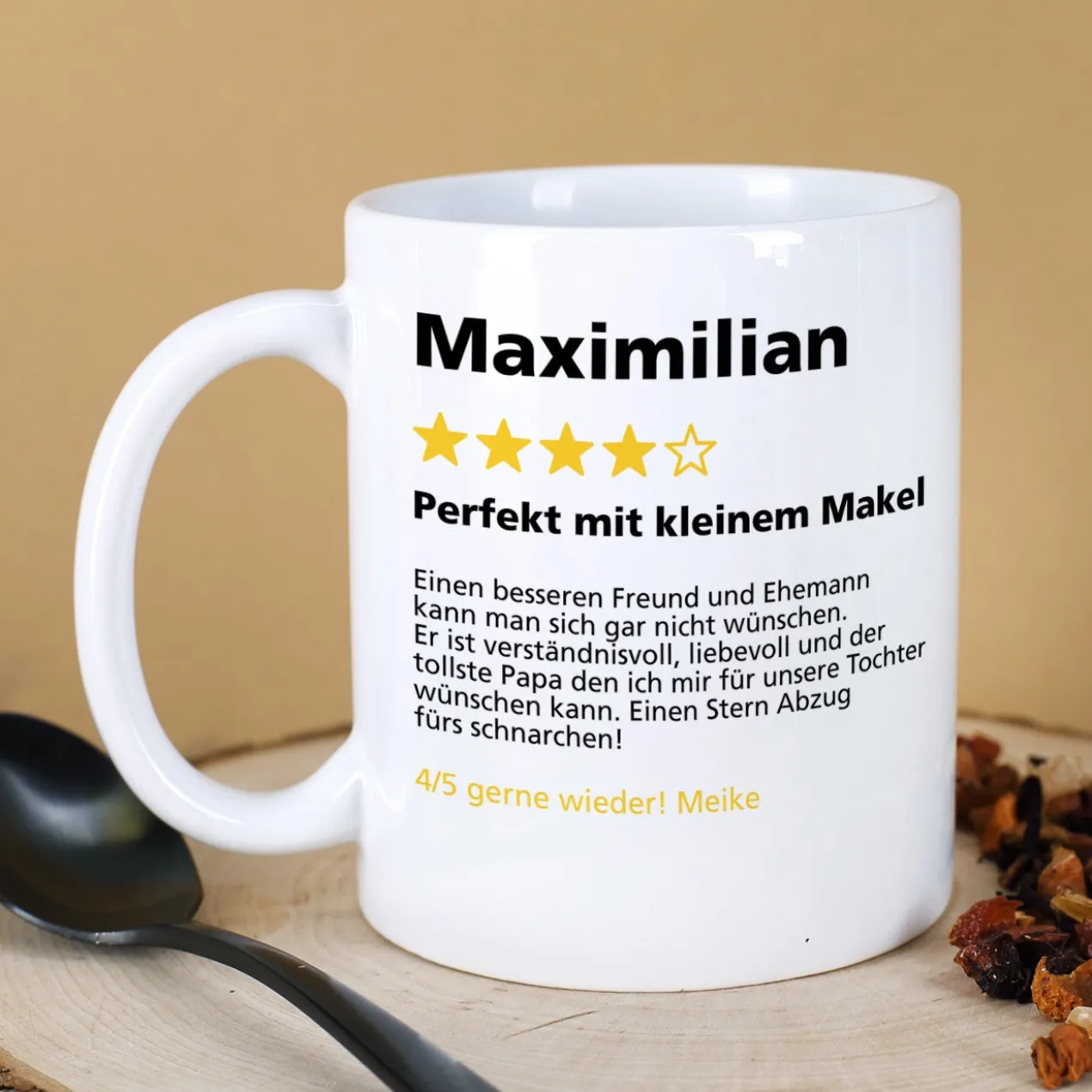 Bewertungstasse als lustiges Geschenk für Ihre Liebsten